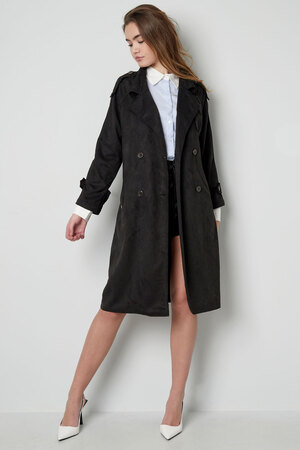 Classic trench coat suede - beige M h5 Picture11